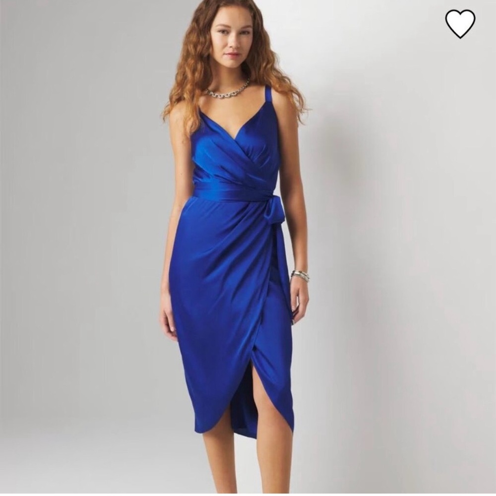 White House Black Market Royal Blue Midi Dress